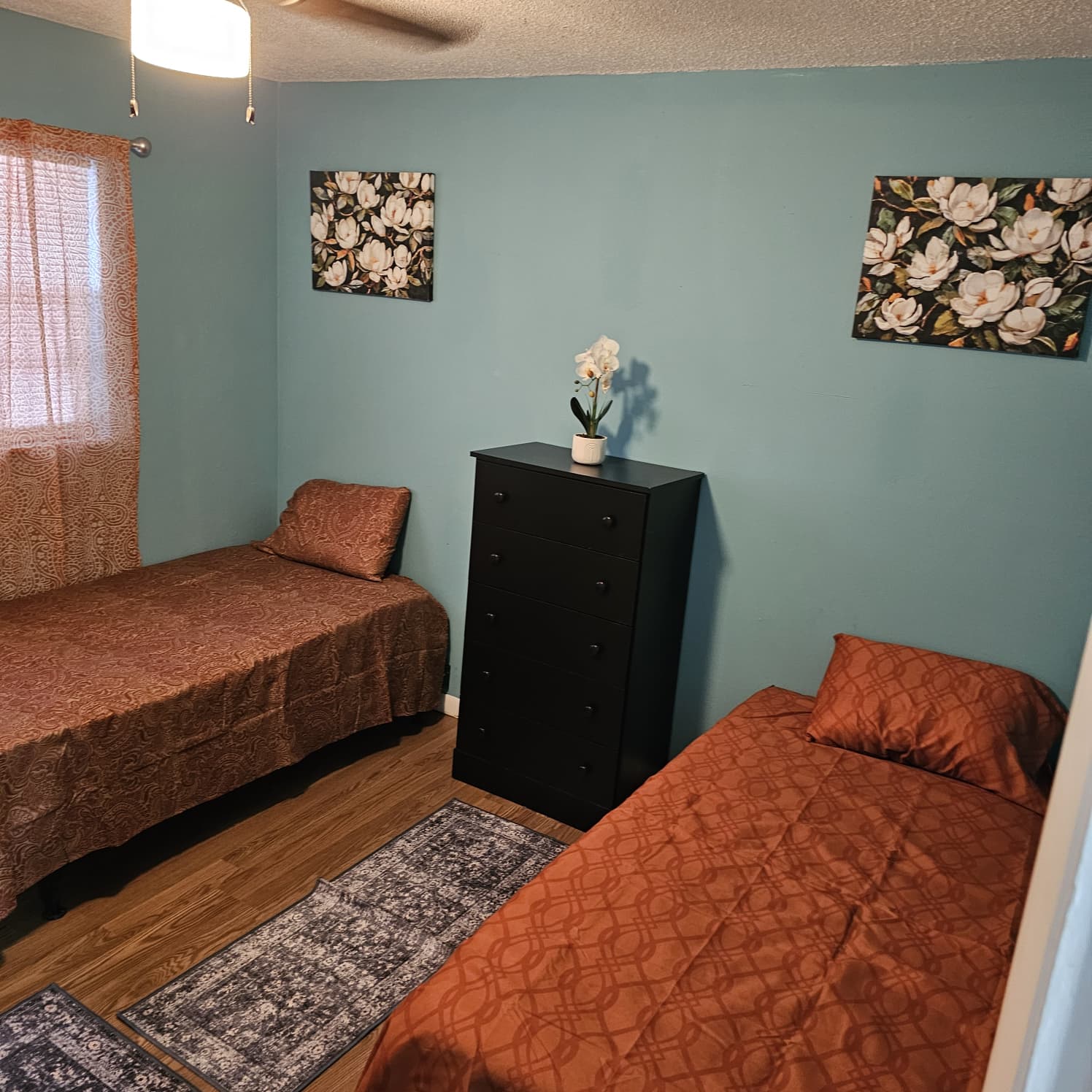 Shared resident bedroom with two twin beds